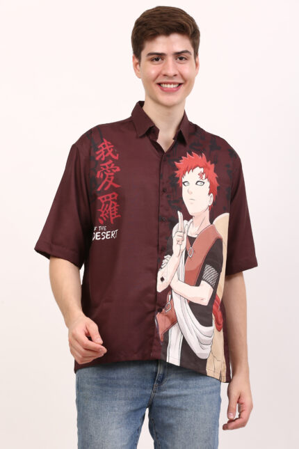 Bold Red Anime Fusion Streetwear Tee: A Style Statement